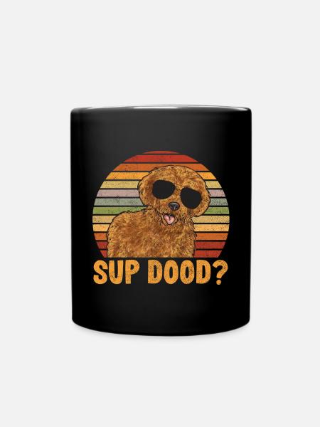 Labradoodle Hund - Tasse einfarbig - Schwarz