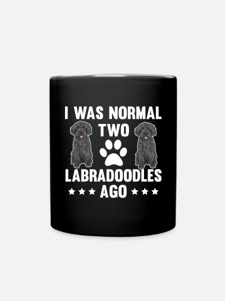 Labradoodle Hund - Tasse einfarbig - Schwarz