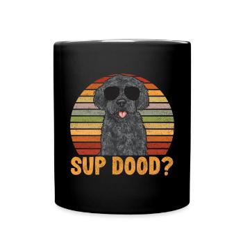 Labradoodle Dog - Full Colour Mug - black - Front