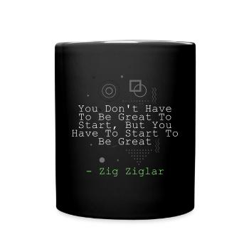 Mindset Beginnen Sie jetzt, um große geometrische Inspiration zu werden - Tasse einfarbig - Schwarz - Vorne