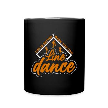 Line Dance Western Tänzer Line Dance Western - Tasse einfarbig - Schwarz - Vorne