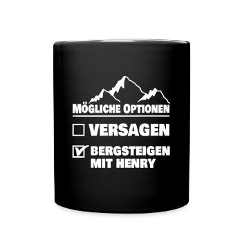 Bergsteigen Henry - Tasse einfarbig - Schwarz - Vorne