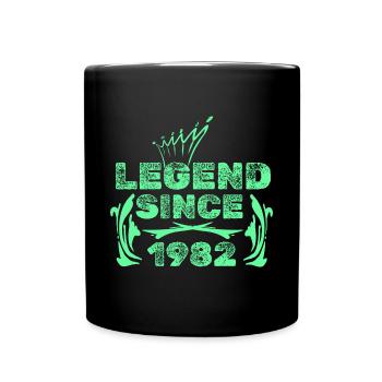 Jahr 1982 - Tasse einfarbig - Schwarz - Vorne