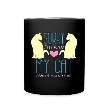 Delay Cat Cat Lovers Surprise Fun - Full Colour Mug - black - Front