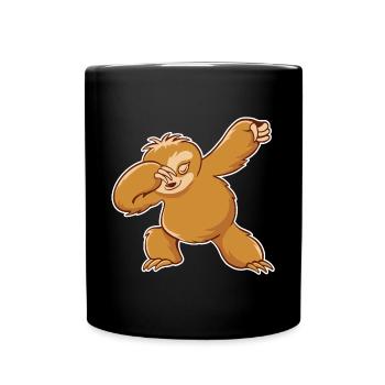 Dabbing Faultier Outfit für Fans der Faultiere - Tasse einfarbig - Schwarz - Vorne