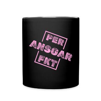 Einzigartig Ansgar - Tasse einfarbig - Schwarz - Vorne