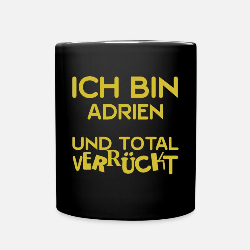 Vorname Adrien - Tasse einfarbig - Schwarz