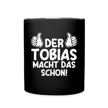Tobias - Tasse einfarbig - Schwarz - Vorne
