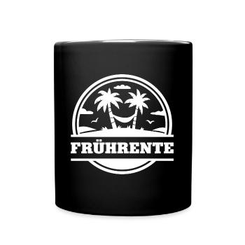 Frührente Rente mit 63 Ruhestand Rentner Pension - Tasse einfarbig - Schwarz - Vorne