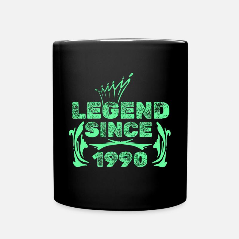 Geschenkidee 1990 - Tasse einfarbig - Schwarz