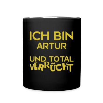 Geschenk für Artur - Tasse einfarbig - Schwarz - Vorne