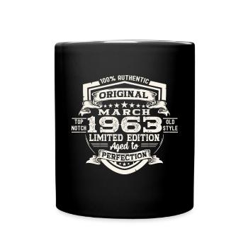 60. Geburtstag Mann Original März Jahrgang 1963 - Tasse einfarbig - Schwarz - Vorne