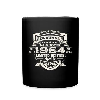 60th birthday Mann Original March Born 1964 - Full Colour Mug - black - Front