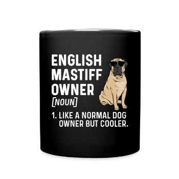 Mastiff Dog Old English Mastiff - Full Colour Mug - black - Front