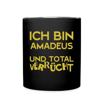 Geschenk für Amadeus - Tasse einfarbig - Schwarz - Vorne