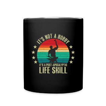 Lustiger Schmied Spruch & Schmieden - Tasse einfarbig - Schwarz - Vorne