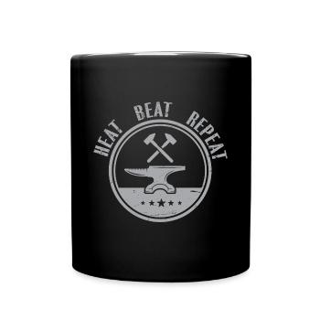 Lustiger Schmied Spruch & Schmieden - Tasse einfarbig - Schwarz - Vorne
