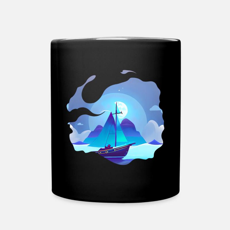 Segeln segler Segelboot - Tasse einfarbig - Schwarz