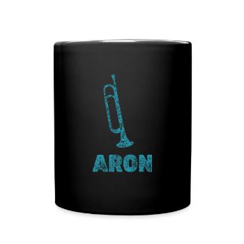 Trompeten Aron - Tasse einfarbig - Schwarz - Vorne