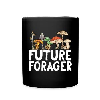 Mushroom picking Mushroom picking Mushrooms Foraging - Full Colour Mug - black - Front