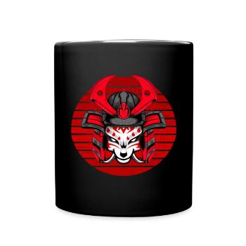 Kitsun Vaporwave Japanische Kami Vaporwave Kitsune - Tasse einfarbig - Schwarz - Vorne