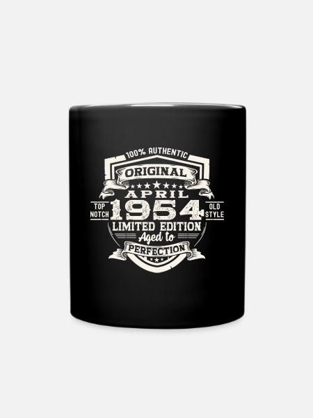 69 Geburtstag Mann Original April Jahrgang 1954 - Tasse einfarbig - Schwarz