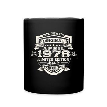 45e anniversaire homme Original April né en 1978 - Mug uni - noir - Devant
