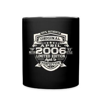 17th birthday man original April vintage 2006 - Full Colour Mug - black - Front