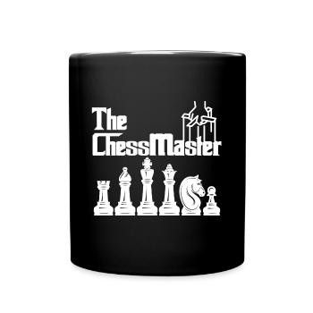 Lusitger Schachspieler Spruch I Schach - Tasse einfarbig - Schwarz - Vorne