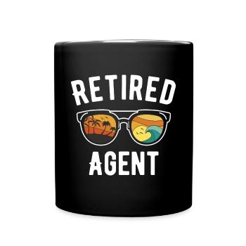 Beach holiday sunglasses of the retired - Full Colour Mug - black - Front
