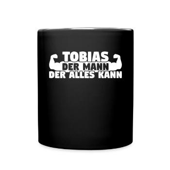 Tobias Der Mann Der Alles kann - Tasse einfarbig - Schwarz - Vorne