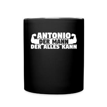 Antonio Der Mann Der Alles kann - Tasse einfarbig - Schwarz - Vorne