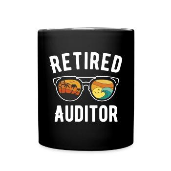 Vacances à la plage de l’auditeur à la retraite - Mug uni - noir - Devant