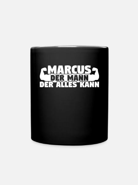 Marcus Der Mann Der Alles kann - Tasse einfarbig - Schwarz