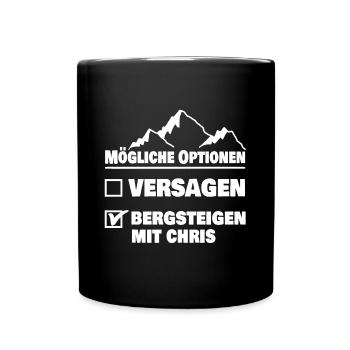 Bergsteigen chris - Tasse einfarbig - Schwarz - Vorne