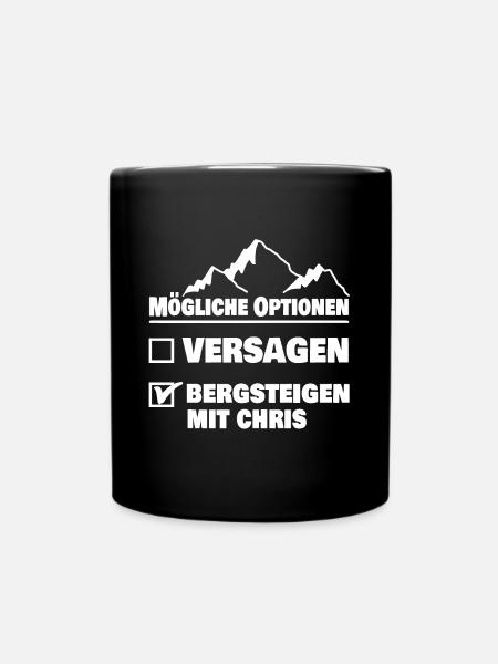 Bergsteigen chris - Tasse einfarbig - Schwarz