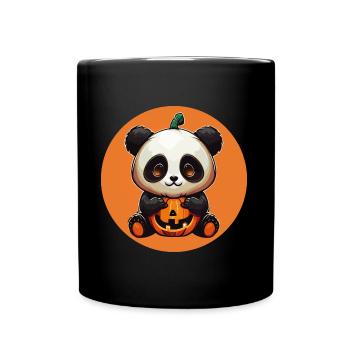Halloween Cute Panda - Full Colour Mug - black - Front