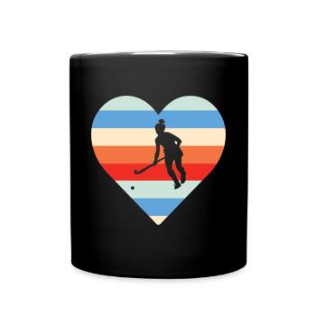 Passionné de hockey sur gazon Vintage Heart Defender Goa - Mug uni - noir - Devant