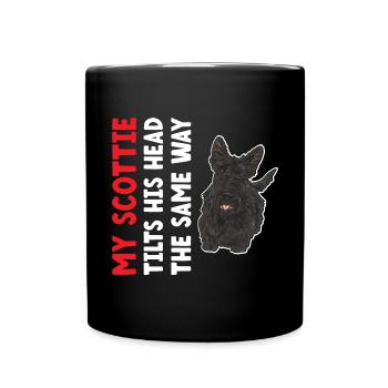 Scottish Terrier Scottie Dog - Full Colour Mug - black - Front