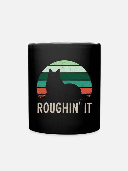 Langhaarcollie Rough Collie Hund - Tasse einfarbig - Schwarz