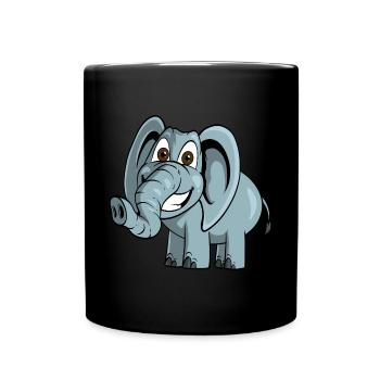 Cute elephant - Full Colour Mug - black - Front