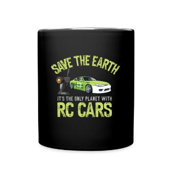 RC Auto Hobby Spruch Ferngestuertes Auto - Tasse einfarbig - Schwarz - Vorne