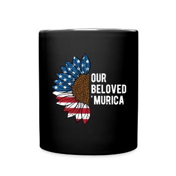 Our Beloved Murica Patriotic American Patriotism - Full Colour Mug - black - Front