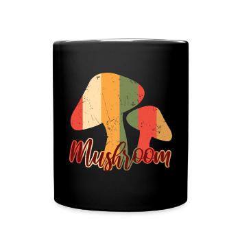 Mushroom Vintage Distressed - Tasse einfarbig - Schwarz - Vorne