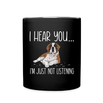 Saint-Bernard Chien Saint-Bernard - Mug uni - noir - Devant