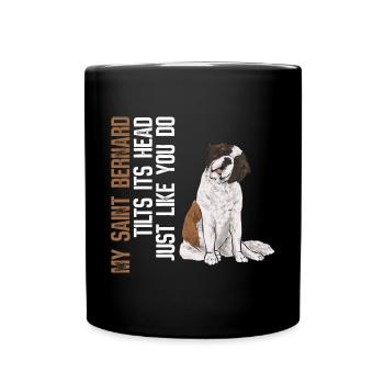 Saint-Bernard Chien Saint-Bernard - Mug uni - noir - Devant