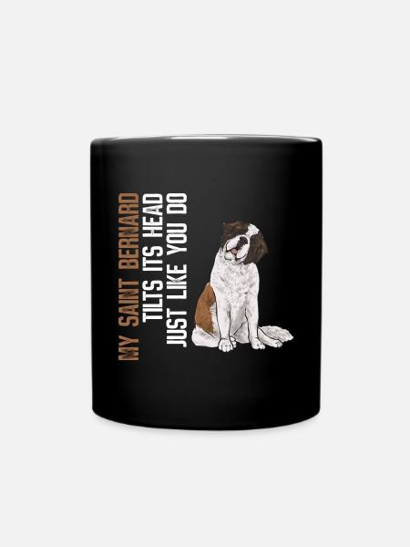 Bernhardiner St. Bernhardshund Hund - Tasse einfarbig - Schwarz