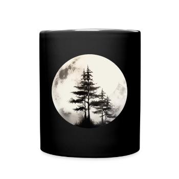 Pine tree - Full Colour Mug - black - Front
