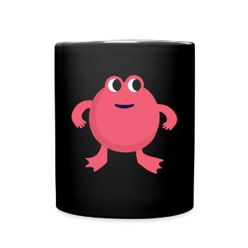 pink frog monster - Tasse einfarbig - Schwarz - Vorne