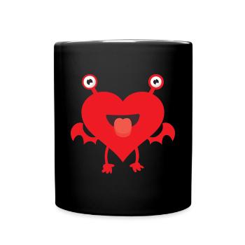 Monstre volant du foyer - Mug uni - noir - Devant